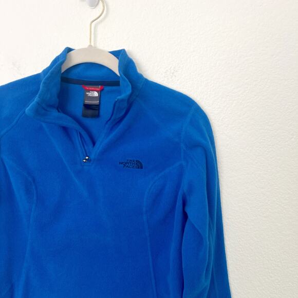 [The North Face] Blue 1/4 Zip Polartec Micro Fleece Sweater Women's Size XS - Picture 7 of 10